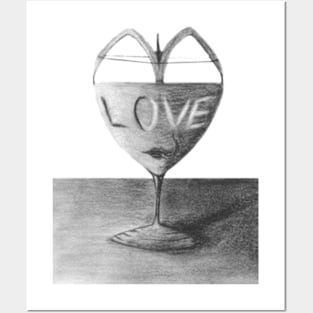 Glass of love Posters and Art